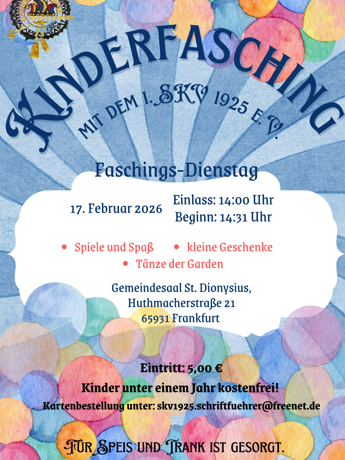 Kinderfasching Sindlinger Karnevalsverein